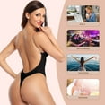 thumbnail image 6 of Women Shapewear Backless Body Bra Shaper Plus Size Plunge Invishaper Low Back Thong Bodysuits Open Crotch Daily Use, 6 of 6