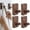 Black Walnut, variant on SLUOHZXI 4 Pack Wooden Wall Hooks for Hanging, Adhesive Mounted and Wall Mount Boho Decorative Walnut Wood Coat Hooks for Towel Clothes Blanket Hat Backpack Robe Beech