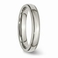 thumbnail image 4 of Solid Stainless Steel Grooved and Beaded 4mm Plain Classic Wedding Band Ring Comfort-Fit Size 7, 4 of 6