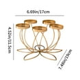 thumbnail image 3 of Fmbmuo Floral Shaped Candle Holder Iron Tray Candle Holder Glam Holiday Centerpiece, 3 of 5