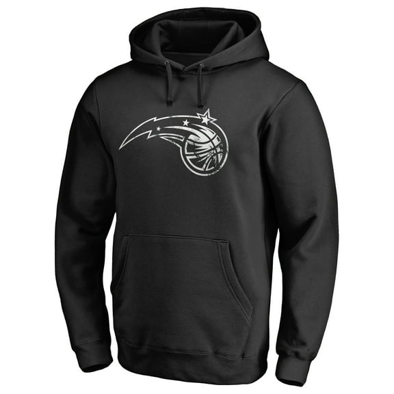 Men's Black Orlando Magic Marble Logo Pullover Hoodie