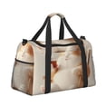 thumbnail image 2 of Honeii Relaxing Cat With Tea Print Gym Bag,Carry on Weekender Overnight Bag, Travel Duffel Bags, Personal Item Travel Bag,Tote Bag,Workout Dance Bag, 2 of 7