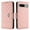 Coralpink, variant on for Motorola Moto G Stylus 5G 2025 Wallet Case, Elegant Card Holder Cash Slot PU Leather Kickstand Wrist Strap Shockproof Protective Flip Women Girls Cover for Moto G Stylus 5G 2025, Pink