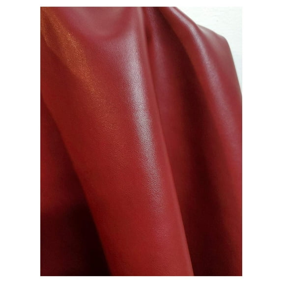 Burgundy Soft Faux Leather Fabric PU (Peta Approved Vegan) Leather Fabric Sheet Synthetic Pleather 0.9 mm Nappa Sold by The Yard Soft Smooth Upholstery (Burgundy, by The Yard)