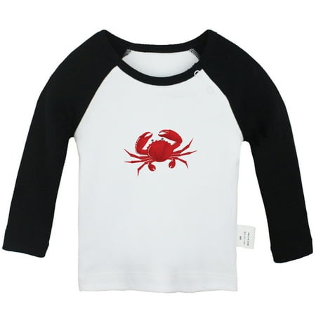 

Hold Me Funny T shirt For Baby Newborn Babies Animal Crab T-shirts Infant Tops 0-24M Kids Graphic Tees Clothing (Long Black Raglan T-shirt 12-18 Months)