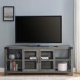 thumbnail image 4 of 60" Farmhouse Metal X TV Stand - Grey Wash, 4 of 6