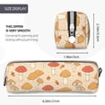 thumbnail image 3 of Haiem Autumn Mushrooms Print Leather Pencil Case Art Supplies Case Zipper Pencil Pouch Stationery Storage Pencil Bag, 3 of 7