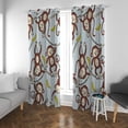 thumbnail image 3 of Coolnut Window Curtain Panels Monkey and Banana Vines Grommet Top Room Darkening Thermal Insulated Blackout Window Treatment Drapes 2 Panels W55 x L84 In, 3 of 6