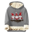 thumbnail image 2 of Sudadera con capucha para hombre, informal, a la moda, con estampado navideño, de manga larga y bolsillo, de poliéster, 2 of 5