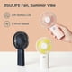 thumbnail image 2 of Mini Portable USB Rechargeable Fan, 4000mAh Battery, 3 Speeds, Quiet Personal Handheld Fan for Outdoor, Office, Home Use, 2 of 5
