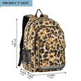 thumbnail image 2 of FORMRS Kids Backpack for School Unisex 17" Casual Bookbag Travel Daypack with Compartment Pockets, Brown Floral Leopard Pattern, 2 of 7