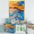 thumbnail image 3 of Designart 'Whirly Blue Waves Under Orange Sunset' Nautical & Coastal Framed Art Print, 3 of 4