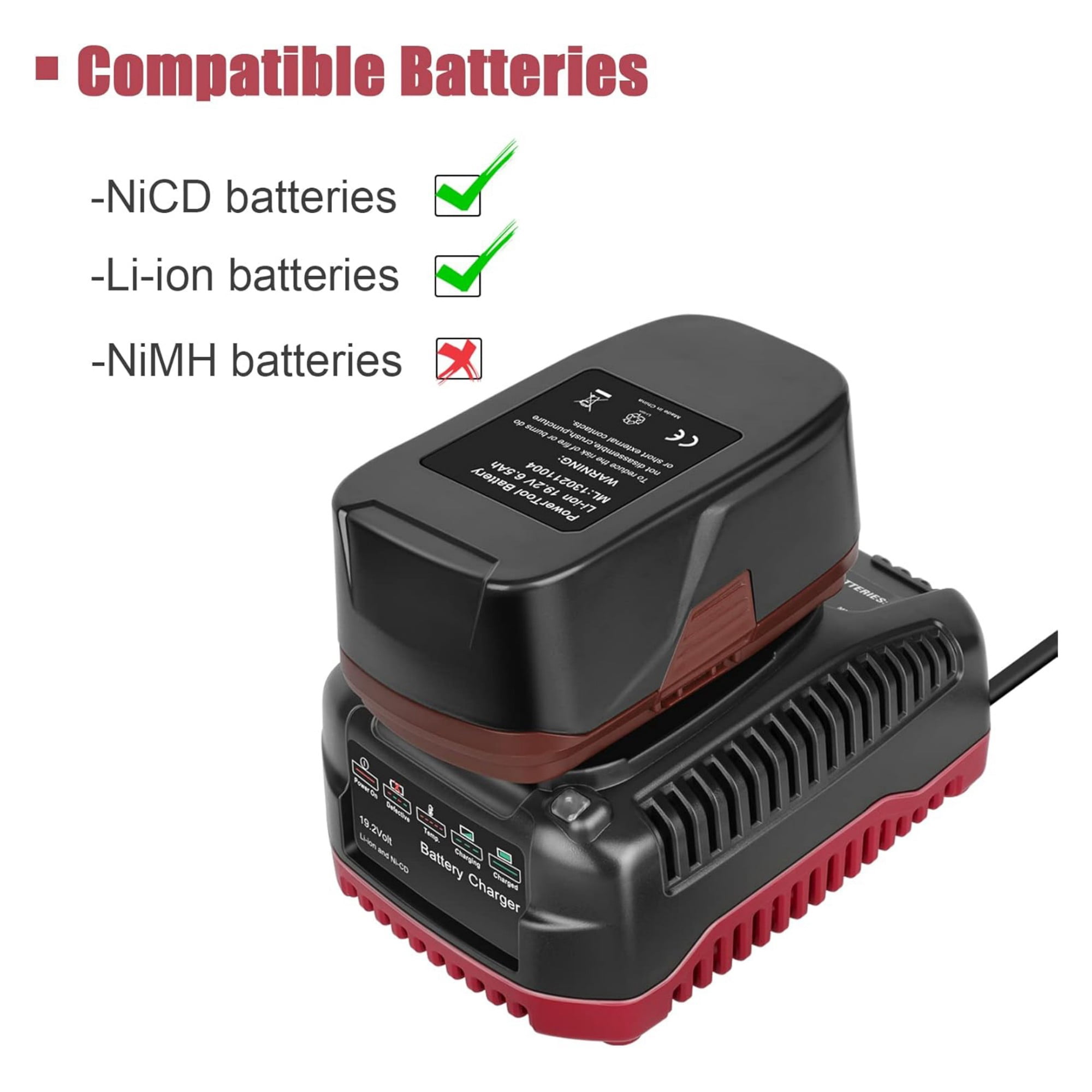19.2V C3 Charger for Craftsman 19.2 Volt XCP Li-ion Ni-CD Battery 140152004