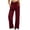 Wine plus size wide leg pants a1, variant on Cagogo Women Plus Size Wide Leg Elastic Waist Lounge Pant with Pockets Casual Solid Loose Long Trousers Travel Work Loungewear Fall Outfits Winter Clothes, Navy M