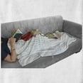 thumbnail image 6 of Retro Soft Flannel Fleece Throw Blanket, Hipster Goat on Bicycle Fashion Model Horns Hooves Teenager Boy Colorful Artwork, Cozy Plush for Indoor and Outdoor Use, 50" x 70", Multicolor, by Ambesonne, 6 of 6