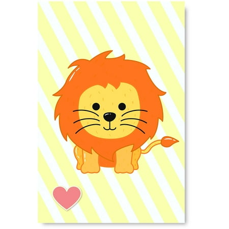Awkward Styles Friends Forever Poster Decor Little Lion Illustration Kids Room Wall Art Baby Room Art Funny Decor for Kids Animals Picture Newborn Baby Room Wall Decor Safari Wallpapers Made in