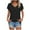 Black, variant on Womens Short Sleeve T Shirt Summer Loose Fit Tees Round Neck Causal Crop Tops Orange M