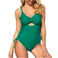 thumbnail image 1 of Traje de baño cómodo de color sólido para mujer Traje de baño de cintura alta OAVQHLG3B Store lin121212, 1 of 4