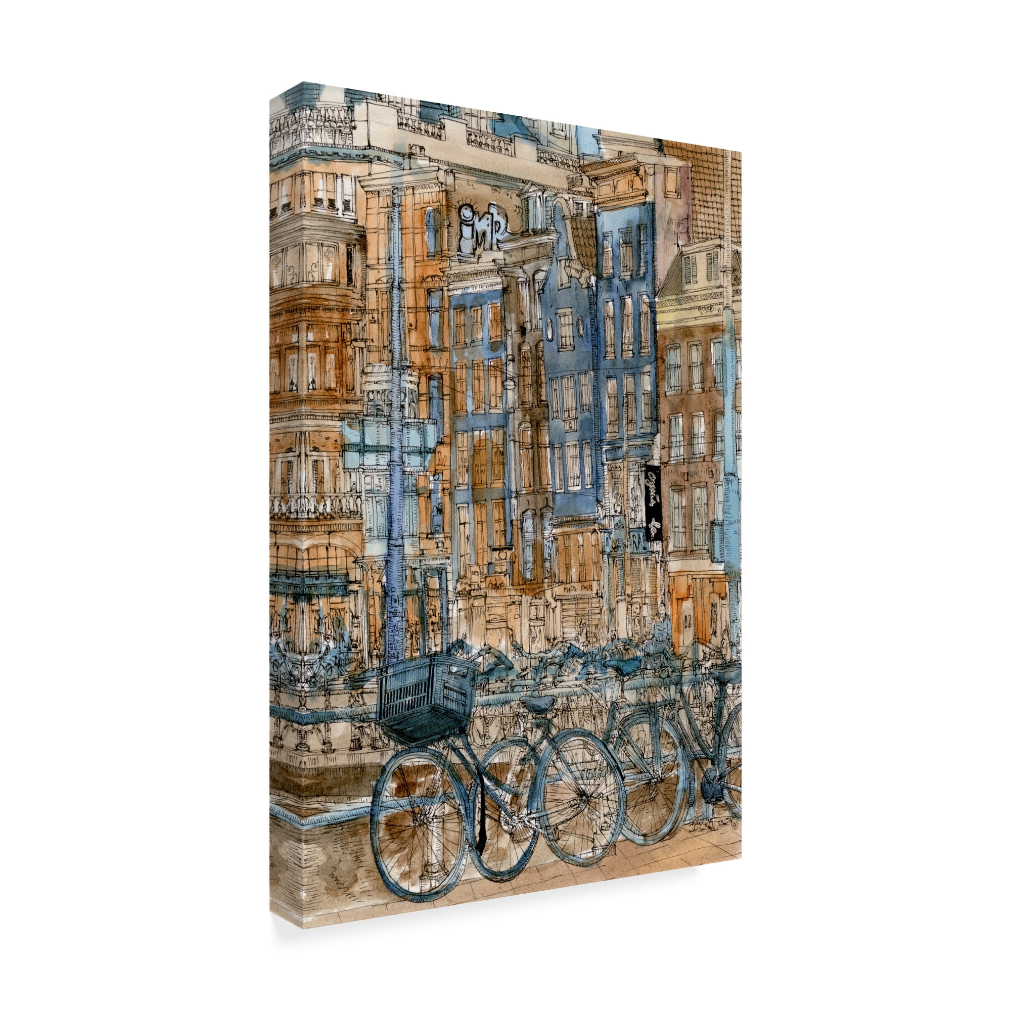 Trademark Fine Art 'City Scene I' Canvas Art by Melissa Wang