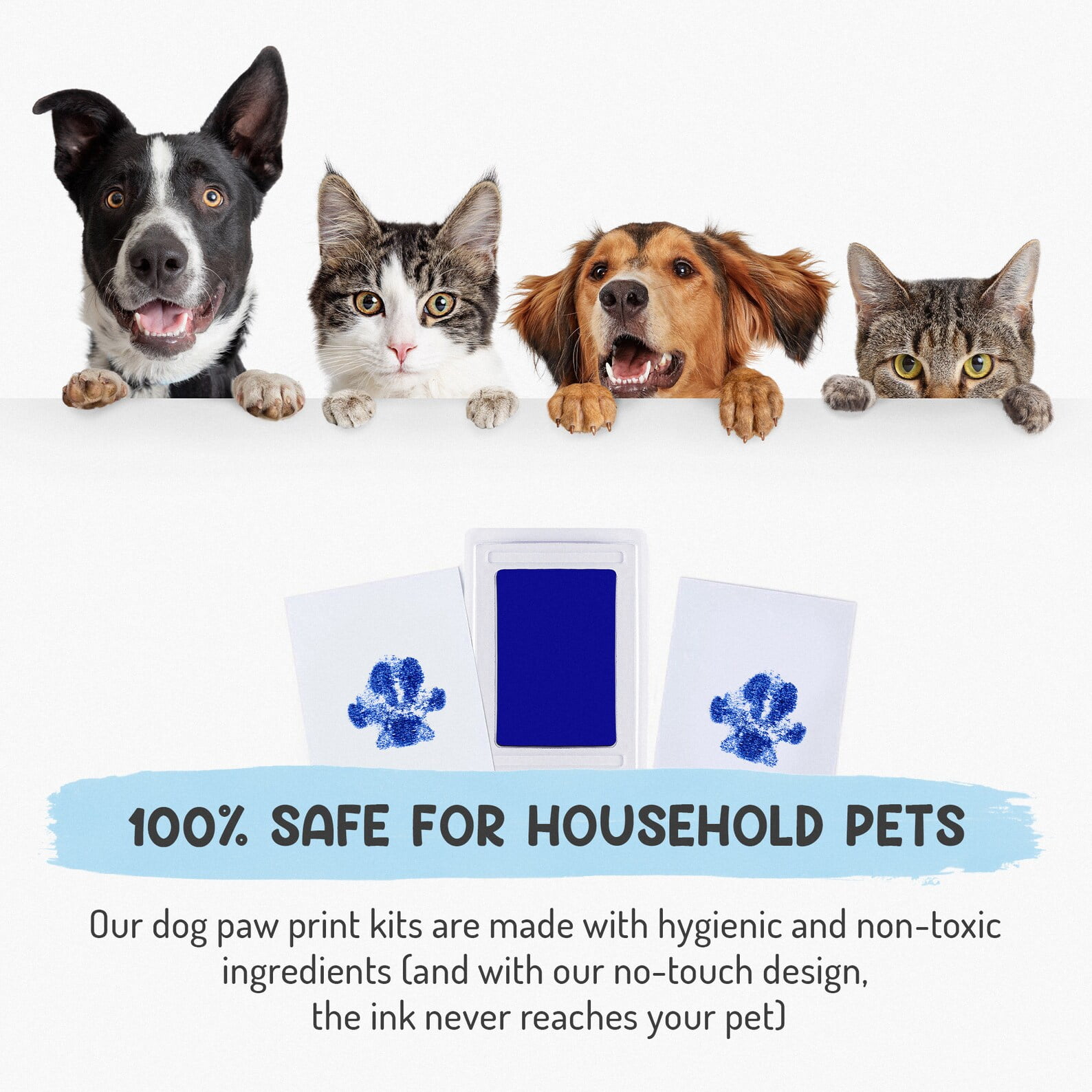  Pet Paw Print Impression Kit, Dog Ink Paw Print Kit, Pet Paw  Print Kit, an Easy to Use Paw Print Stamp Pad for Dogs