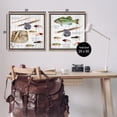 thumbnail image 4 of Stupell Industries Vintage Fishing Gear Sports Painting Brown Floater Framed Canvas Art Print Wall Art, 25 x 25, Set of 2, 4 of 10
