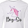thumbnail image 4 of Inktastic Big Sis Unicorn Girls Sister Announcement Long Sleeve Youth T-Shirt, 4 of 5