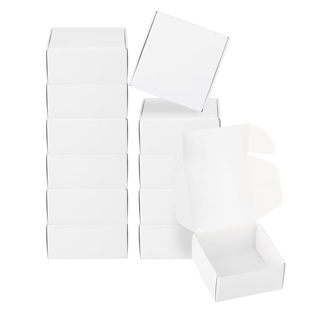Uxcell 2.5x2.5x1.2" Caja de Jabón de Papel, 40 Paquete de Cajas de Jabón Cuadradas, Blancas