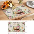 thumbnail image 6 of Easter Eggs Placemats Set of 8 Watercolor Eggs Flowers Butterfly Spring Beige Place Mats Indoor Wipeable Table Mats Washable Dining Table Placemats for Kitchen Holiday Party Home Decor 13x19 Inch, 6 of 9