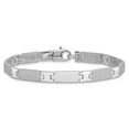 thumbnail image 3 of Auriga 925 Sterling Silver Rhodium-plated Polished/Brushed Men's 8.5inch Bracelet for Women, 3 of 6