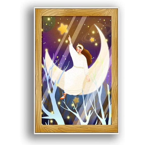 IDEA4WALL Framed Canvas Wall Art for Living Room, Bedroom Flow in The Dream Canvas Prints for Modern Home Decoration Ready to Hang