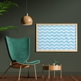 thumbnail image 2 of Chevron Wall Art with Frame, Zigzag Pattern Sea Aqua Colors Classic Antique Art Illustration, Printed Fabric Poster for Bathroom Living Room, 35" x 23", Pale Blue Pale Blue, by Ambesonne, 2 of 2