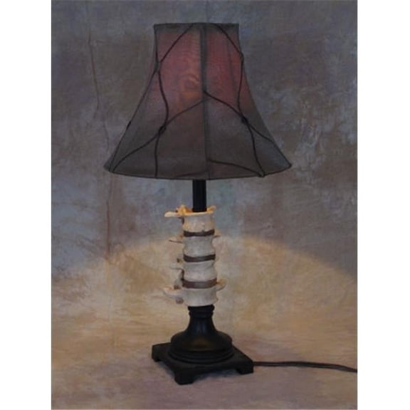 4-part lumbar desk lamp with antique shade