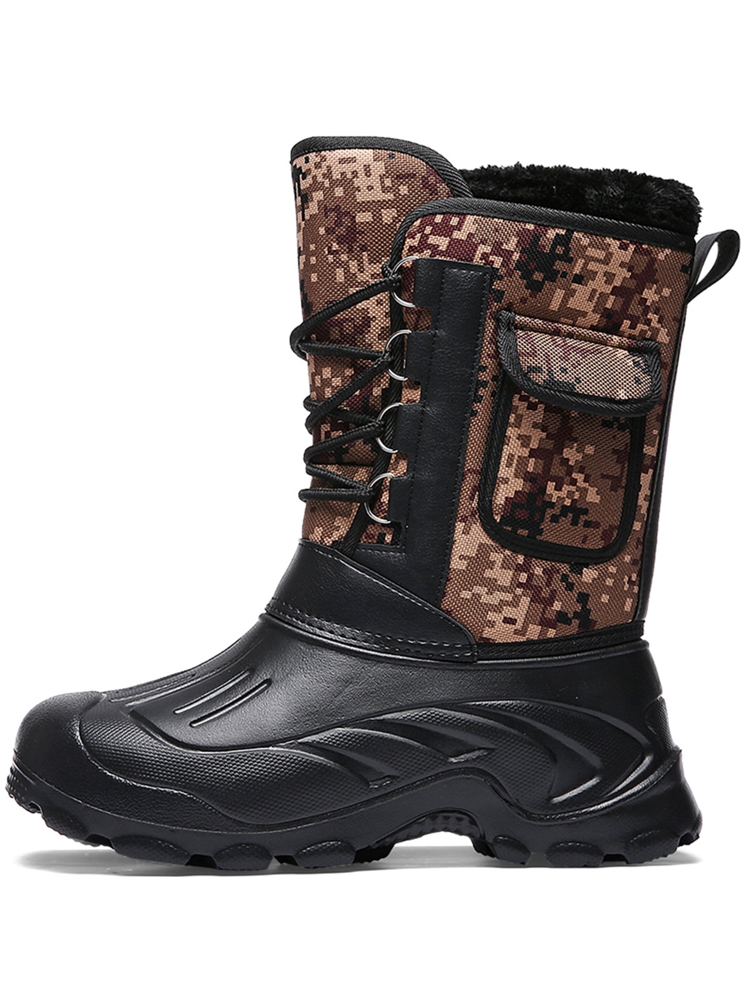 Mens Winter Snow Boots Warm Shoes Lightweight Outdoor Water Resistant Hiking Boots for Men