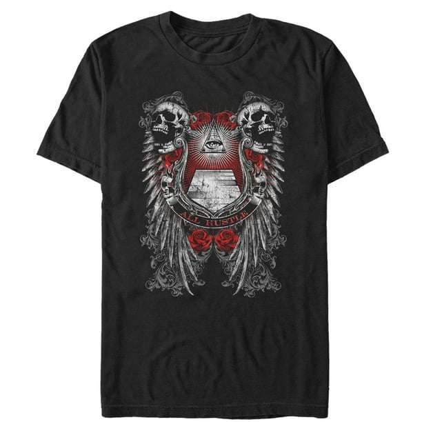 Aztlan - Men's Aztlan All Hustle Skull T-Shirt Black - Walmart.com ...