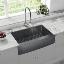 Swiss Madison Stainless Steel, Single Basin, Farmhouse Kitchen Sink with Apron in Black