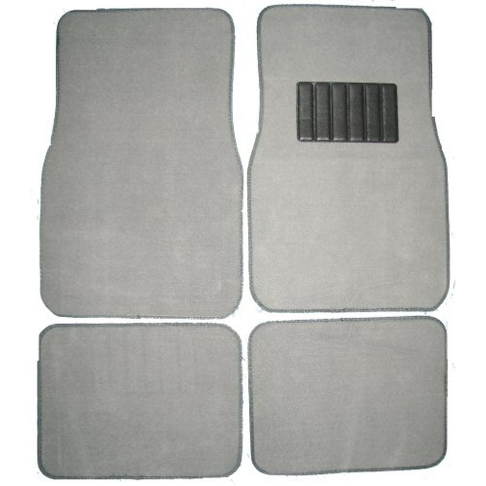 Front & Rear Carpet Car Truck SUV Floor Mats Light Grey