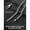 thumbnail image 7 of Suplight 6mm Cuban Curb Chain For Men Silver Stainless Steel 20 Inches Solid Miami Cuban Link Chain Necklace Hip Hop Jewelry, 7 of 7