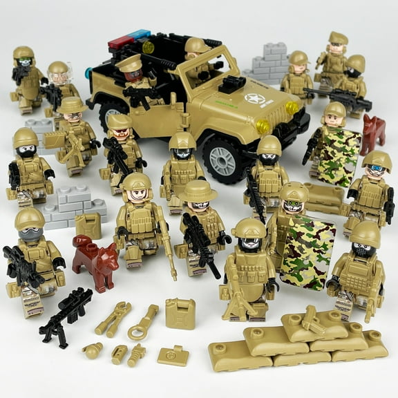 Army Special Forces 20 Custom Minifigures   Jeep - L41