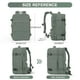 thumbnail image 2 of Mochila de viaje coofay Carry on expandible verde oliva, 2 of 7