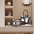 thumbnail image 7 of Women's 4PCS Shoulder & Handbag Set, Large Capacity Backpack (Red/Blue/Coffee/Navy/Gray) - Lightweight, Multi-Pocket Organizer for Travel, Work, School - Includes Shoulder Bag, 2 Handbags & Card Bag, 7 of 7
