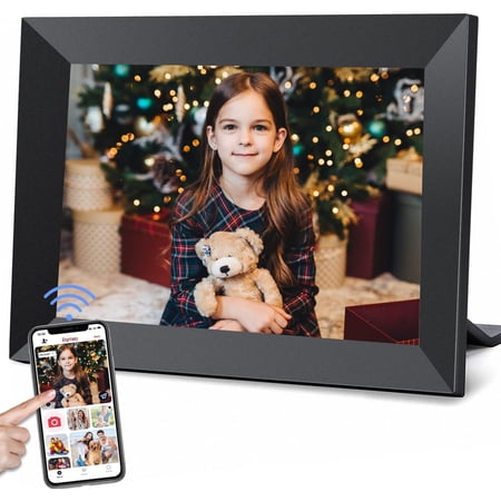 Frameo 10.1 Inch WiFi Digital Picture Frame with 32GB Storage,1280 * 800P IPS Touch Screen,Send Photos/Videos from Your Phone Anywhere, Photo Gifts for Parents and Grandparents