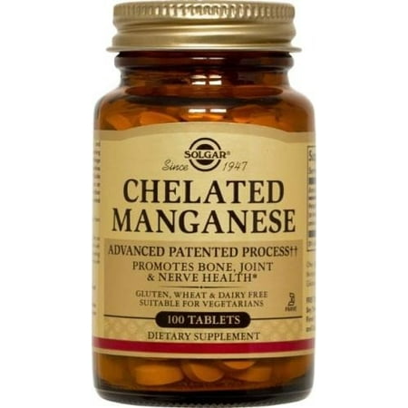 Solgar Chelated Manganese 100 Tablets (Best Sources Of Manganese)