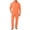 Orange, variant on Men's Hooded Coverall Work Jumpsuit Full-Zip Elastic Waist Utility Overalls with Pockets Breathable Protective Uniform