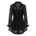 thumbnail image 1 of Talla grande de encaje ver a través de la blusa con el juego de cami superior Rosegal  Blusas Tallas Grandes, 1 of 5