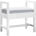thumbnail image 2 of James Martin Vanities E444-BNCH-GW 24.5 in. Addison Upholsted Bench, Glossy White, 2 of 3