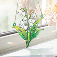 thumbnail image 3 of 89Bloom Lily of the Valley Stained Glass Hologram Ornament, Stained Glass Suncatcher Ornaments Home Decor, Flower Holographic Ornaments, 3 of 5
