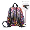 thumbnail image 5 of FORMRS School Backpack with Front Zippered Pocket 12" Student Travel Daypack, Colorful Wavy Plaid, 5 of 6