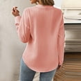 thumbnail image 3 of Women's V Neck Casual Solid Color Pullover Shirt Elegant Top For Everyday Wear plus Size Shirts for Women Ladies Tan Tops 4x Short Sleeve Women Dress Tops plus Camisoles for Women plus Size Tee Shirt, 3 of 5