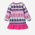 thumbnail image 3 of Disney Mickey Minnie Mouse Girls Christmas Dresses Pink Holiday Bohemian Dresses Outfits Sizes 2-6, 3 of 8