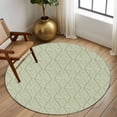 thumbnail image 2 of Round Area Rugs Collection 6 Ft, Sage Green Non-Slip Residential Carpet, Modern Abstract Art Farmhouse Indoor Crawling Mats Runner Rugs for Living Room/Dining Room/Bedroom, 2 of 8